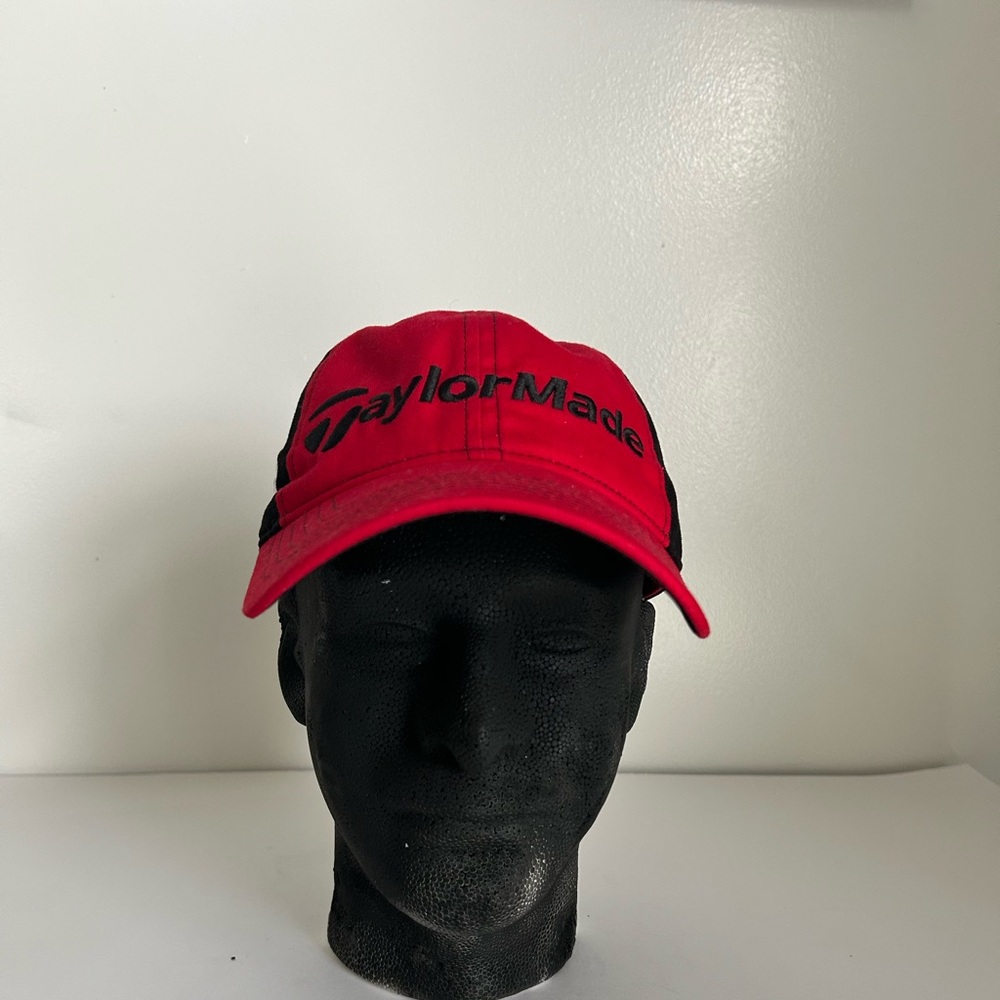 TaylorMade Burner Golf Hat Red Black Adjustable Cap One Size Tmax Gear